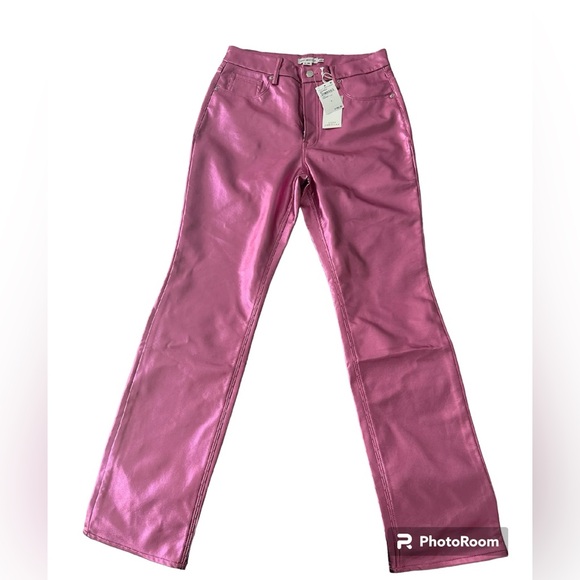 Good American Denim - Good American Metallic Faux Leather Pants